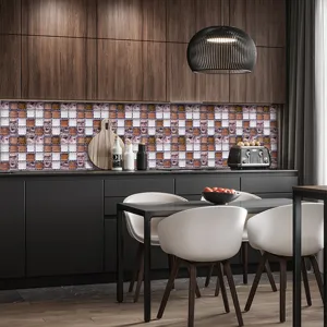 Sticker carrelage mosaïque 3D autocollant PVC étanche cuisine crédence murale déco