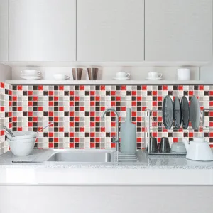 3d mosaique carrelage autocollant mur cuisine dosseret decoration vue detaillee