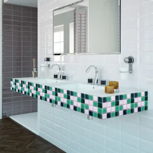 Sticker carrelage mosaique 3D autocollant imperméable autocollant mural pour cuisine salle de bain