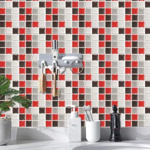 Sticker adhesif mosaique 3D pour decoration murale amenagement interieur etanche de maison 1pc