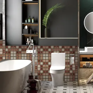 Sticker carrelage mosaique 3D impermeable autocollant papier peint pour decoration de salle de bain