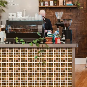 Sticker carrelage mosaique 3D autocollant mur DIY decoration interieure vue detail