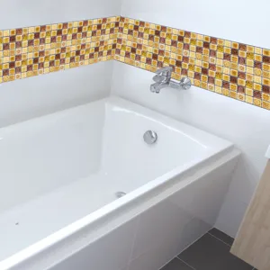 Adhesifs carrelage mosaique 3D imperméables autocollant stickers muraux PVC salle bain