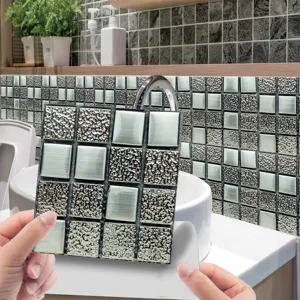 Autocollant de carrelage mosaique 3D impermeable decoration murale autocollante cuisine bain