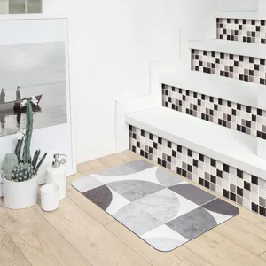 autocollants de carreaux de mosaique 3d papier peint autocollant pour escalier decoration