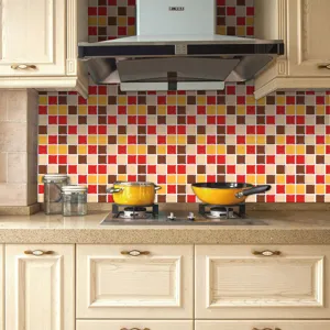 Adhesivo para azulejos autoadhesivo impermeable a prueba de aceite mosaico cocina decor