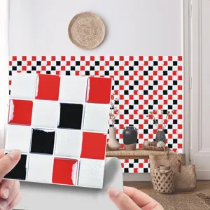 3D αυτοκόλλητο πλακάκι μωσαϊκού για κουζίνα και μπάνιο αδιάβροχο διακόσμηση τοίχου