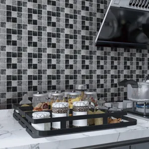 3D αυτοκόλλητο πλακάκι ψηφιδωτού αδιάβροχο αυτοκόλλητο χαρτί τοίχου κουζίνα μπάνιο