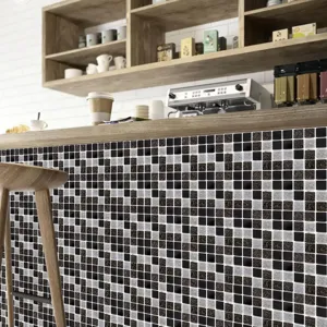 Αυτοκόλλητο πλακιδίων τοίχου ψηφιδωτό 3D αδιάβροχο αυτοκόλλητο για κουζίνα μπάνιο