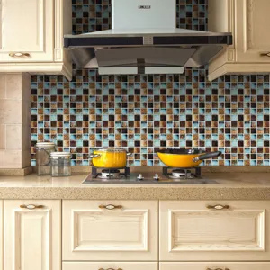 MSC132 Αυτοκόλλητο Πλακιδίων Mosaic 3D Αδιάβροχο Τοίχου Ταπετσαρία για Κουζίνα και Μπάνιο