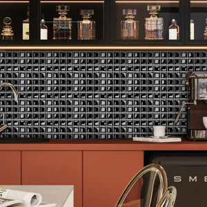 3D self-adhesive mosaic tile sticker PVC waterproof peel and stick wall sticker for kitchen decor