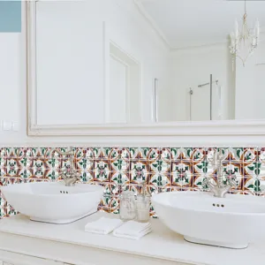 Bathroom wall tile sticker scene, 3d mosaic waterproof self adhesive pvc material home decor.