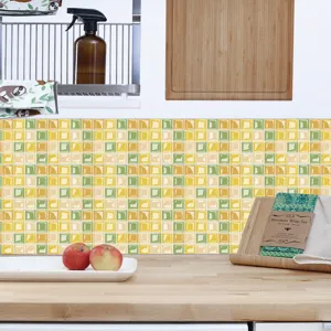 3D mosaic tile sticker self-adhesive PVC wall sticker for kitchen backsplash home decor waterproof