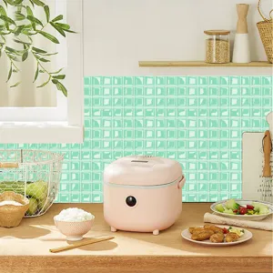 3D Mosaic Tile Sticker Self-Adhesive Peel and Stick Waterproof Wall Paper Kitchen Decor