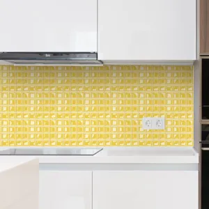 3D Mosaic Tile Sticker Peel and Stick Waterproof PVC Wall Sticker for Kitchen Backsplash