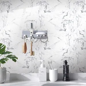 Adesivo per piastrelle con texture in marmo impermeabile carta da parati decorazione