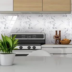 Adesivo per piastrelle da parete effetto marmo carta da parati adesiva decoro cucina.