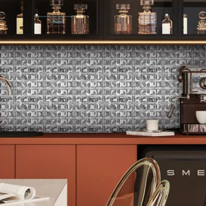 3D mosaic tile stickers peel and stick backsplash self adhesive PVC wall decor for kitchen home