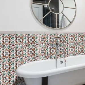 3D mosaic tile stickers, self-adhesive PVC wall decor for bathroom kitchen DIY renovation.