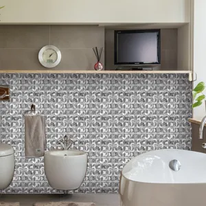 3D mosaic tile sticker self adhesive PVC wall sticker for bathroom decor detail view