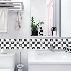 3d mosaic wall tile sticker waterproof self adhesive pvc bathroom home decor item