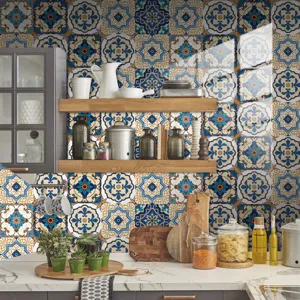 Adesivo per piastrelle retro impermeabile autoadesivo cucina paraschizzi decorativo