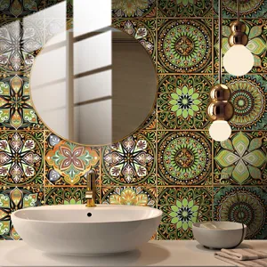 Adhesivo para azulejos mandala papel pintado autoadhesivo impermeable cocina baño.