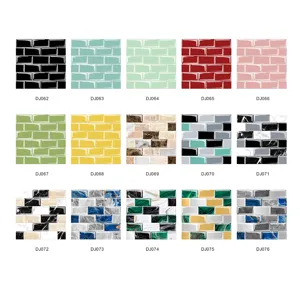 Adesivi per Piastrelle a Mosaico in Pellicola di Cristallo PVC Impermeabile Adesivi Murali Autoadesivi per Decorazione Casa