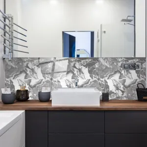 Adesivo per piastrelle effetto marmo carta da parati impermeabile bagno dettaglio