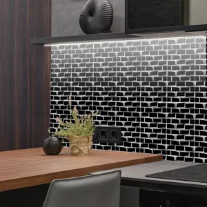 Adesivo per piastrelle a mosaico in PVC con pellicola di cristallo per cucina casa.