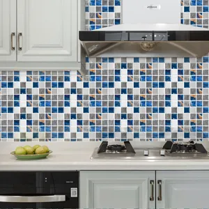Papel pintado adhesivo impermeable para cocina pegatina de azulejo mosaico de pared.