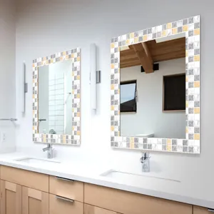 Adhesivo de azulejos de cristal mosaico autoadhesivo impermeable cocina y baño