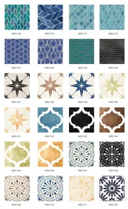 Decoratieve mozaïek tegelstickers zelfklevende PVC muurstickers geometrische patronen detail