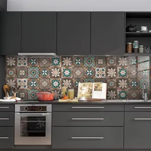 Autocollants de carrelage a motifs vintage pour credence de cuisine decoration murale