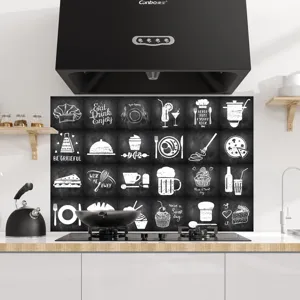 Retro chalkboard kitchen tile sticker waterproof self-adhesive wall paper for restaurant decor