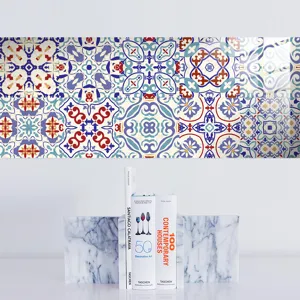 Moroccan vintage tile stickers self-adhesive wall paper for kitchen and home decor