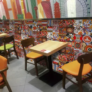 Moroccan tile sticker self-adhesive wallpaper vintage kitchen living room decoration