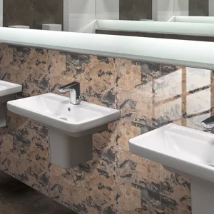 Autocollant de carrelage effet marbre imperméable déco murale autocollante pour salle