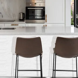 Autocollant de carrelage effet marbre adhésif pour îlot de cuisine décoration murale vinyle