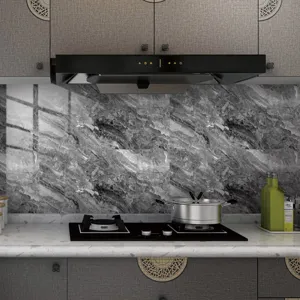 Adhesivo de pared de mármol cristal texturizado grueso, vinilo autoadhesivo removible cocina