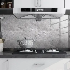 Adhesivo de baldosas de cristal mármol engrosado impermeable extraíble pared cocina.