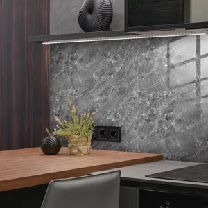 Adhesivo de azulejos de mármol sintético, panel de pared impermeable para la cocina.