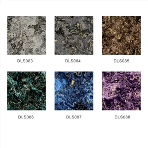 Marble texture tile stickers, thickened self-adhesive decorative film for home walls and furniture.