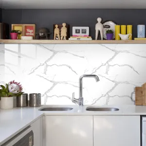 Adhesivo de azulejos efecto mármol impermeable pegatina de pared de cocina removible