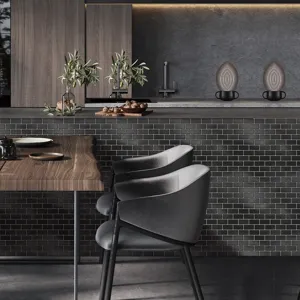 Kitchen mosaic tile sticker, self-adhesive PVC wall decor for modern home renovation details.