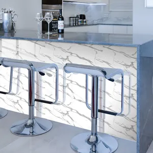 Adhesivo efecto mármol impermeable papel pintado autoadhesivo para renovación de cocina.
