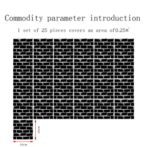 Adesivi per piastrelle a mosaico in PVC pellicola cristallo decorazione murale set 25pz