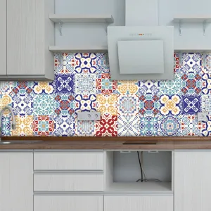 Adesivo per piastrelle mandala impermeabile cucina paraschizzi adesivo murale 24pz