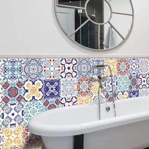 Adesivi per piastrelle mandala impermeabili adesivi da parete per bagno cucina 24 pz