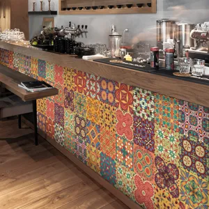 Adesivi per piastrelle mandala impermeabili autoadesivi per decorazione casa 24pz.